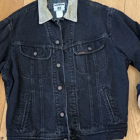 Vintage Lee Storm Rider Blanket Lined Denim Jacket Menās Medium - Picture 2 of 13